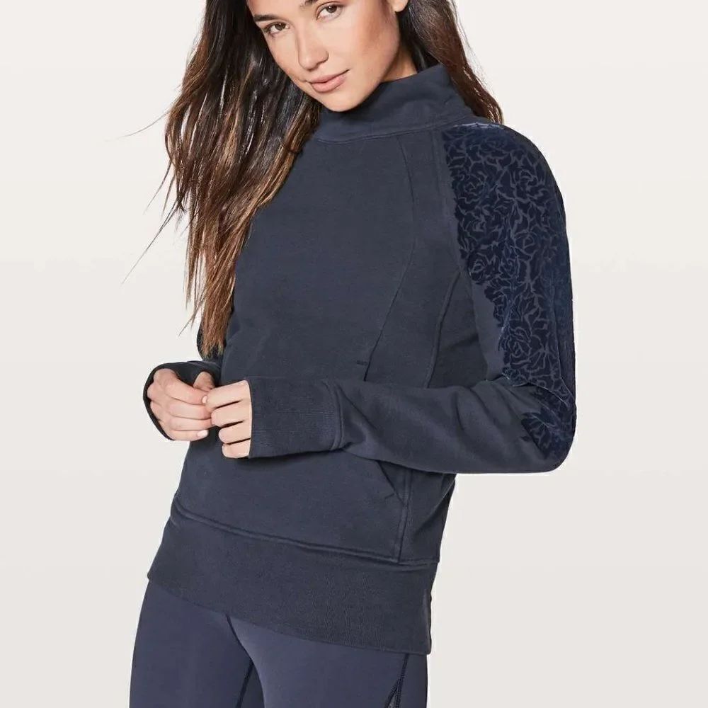Lululemon Floral Flocked Sweatshirt
